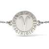 Bratara Argint 925 Femei Atcom Aries cu Cristale, Lantisor Argintiu, Cadou Valentine&#039;s Day, Craciun, Martisor