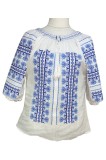 Bluza dama tip ie R21, marime XL, alb/bleu