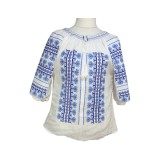 Bluza dama tip ie R21, marime L, alb/bleu