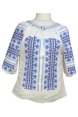Bluza dama tip ie R21, marime 3XL, alb/bleu foto