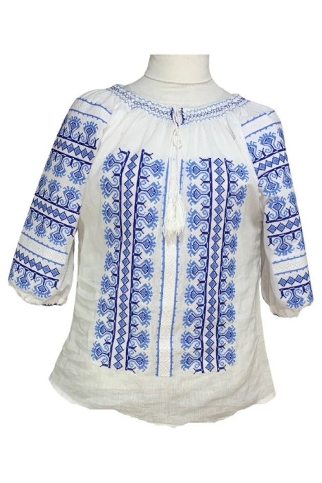 Bluza dama tip ie R21, marime 3XL, alb/bleu