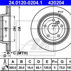 Disc frana BMW Seria 1 (E87) (2003 - 2013) ATE 24.0120-0204.1