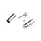 Set 2 capete metalice cu sigurante pentru snur Crisalida, 6 mm, Argintiu