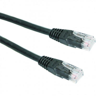 Cablu UTP Gembird Patch cord cat. 5E, 2m, Negru foto