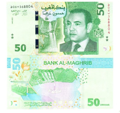 Maroc 50 Dirhams 2023 P-80 UNC foto