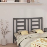 Cumpara ieftin Tăblie de pat, gri, 146x4x100 cm, lemn masiv de pin