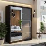 Dresing Delia 150 Wenge cu Oglinda si Usi Gri Disponibil acum