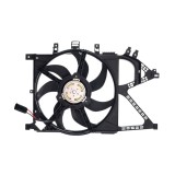 GMV radiator electroventilator Opel Corsa C (X01), 09.2000-2006 1,0 43kw ; 1,2 55kw ; 1,4 66kw ; 1,8 92kw Benzina, Manual, 200W/390mm, cu 2 pini, far