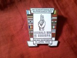 Insigna Weimar- Buchenwald 1954 - Comemorativa - pt victimele lagarelor naziste , h=5cm