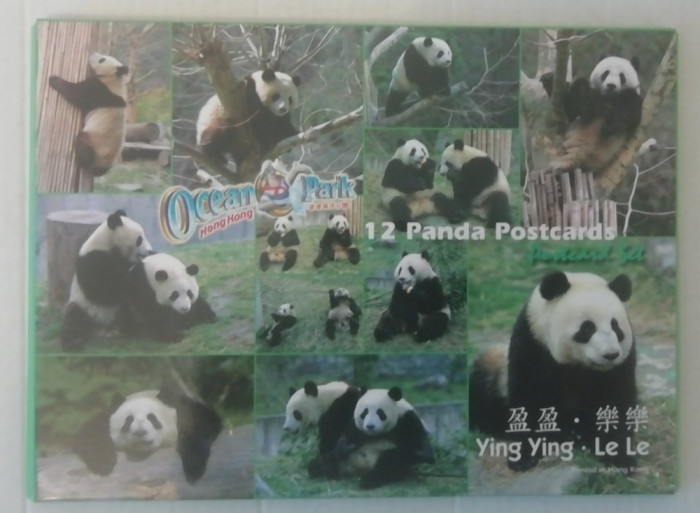 CC5 16 - Pliant/Set ilustrate/Carti postale - Ocean Park - ursi Panda - Hong Kong