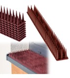 Set 8 module tepi anti pasari din plastic maro 43 cm