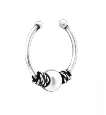 Piercing nas din Argint, Bali, Silver, A4S34847 foto