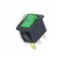 Intrerupator Rocker dreptunghiular miniatura SPST ON-OFF Verde cu led 250V 6A IP20 KCD1-2 3pini
