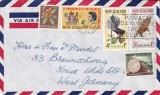 FILATELIE TEMATICA - PLIC NOUA ZEELANDA TEMATICA PASARI FLORA FLORI AIRMAIL, Fauna, Stampilat