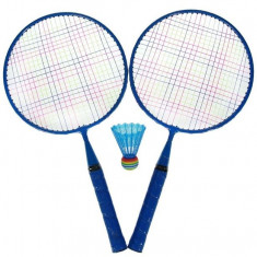 Set 2 rachete de badminton, pentru copii, albastru,46 cm