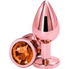 Dop Anal Charm Anal Plug Small, Rose Gold, Piatra Portocalie, Passion Labs