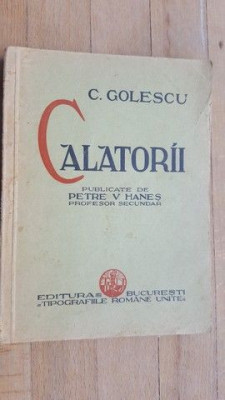 Calatorii publicate de Petre V.Hanes - C. Golescu foto