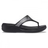 Șlapi Crocs Monterey Metallic Wedge Flip Negru - Black, 38