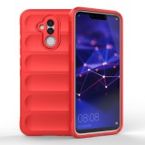 Husa pentru huawei mate 20 lite, antisoc, margini striatii, magic shield, red
