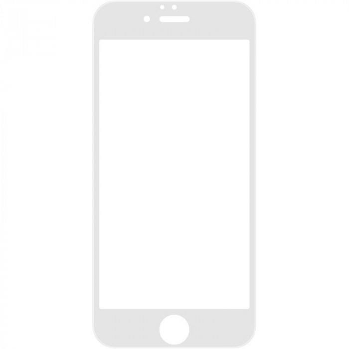 Folie Protectie Ecran OEM pentru Apple iPhone 6 / Apple iPhone 6s, 10D, 9H, Sticla securizata, Full Face, Full Glue, Alba