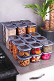 Cumpara ieftin Set 18 cutii de depozitare alimente Bnm Super, Gri