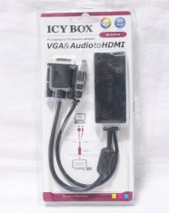 Convertor de la VGA + Audio la HDMI Icy Box IB-AC512
