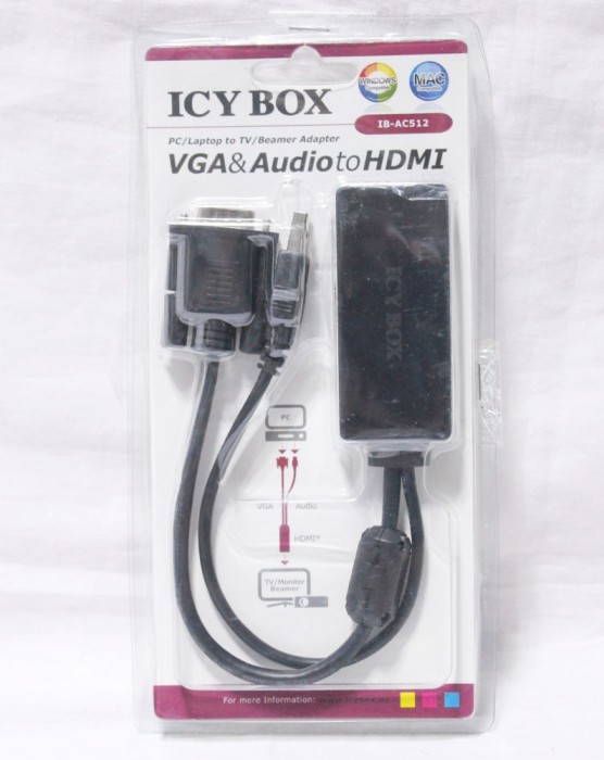 Convertor de la VGA + Audio la HDMI Icy Box IB-AC512