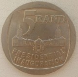 Moneda Africa de Sud - 5 Rand 1994 - Inaugurare Prezidentiala