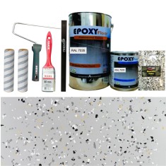 Kit Complet Vopsea Epoxidica Gri Deschis Dessert Granite