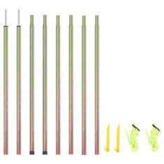 vidaXL St&acirc;lpi pentru parasolar, 2 buc., 250 cm, oțel zincat 315223