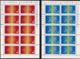 ROMANIA 1971 LP 762 a COLABORAREA CULTURAL-ECONOMICA INTEREUREUROPEANA COLI MICI DE 10 TIMBRE STARE MNH, Nestampilat