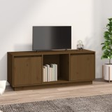 vidaXL Comodă TV, maro miere, 110,5x35x44 cm, lemn masiv de pin