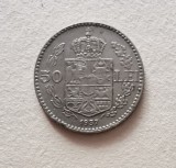Moneda Argint Romania 50 Lei 1937 Carol II Rege - Numismatica