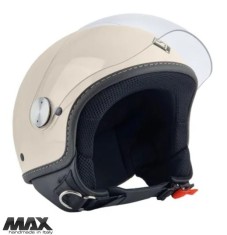 Casca open face pentru scuter - motocicleta (demi-jet) Max Helmets model DJ06 LS 7.9 (FLS) culoare: crem lucios (00X) &ndash; 100% MADE IN ITALY XL (61/62cm