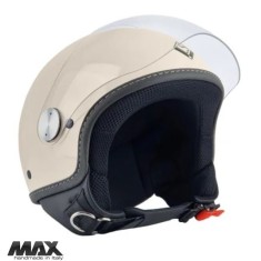 Casca open face pentru scuter - motocicleta (demi-jet) Max Helmets model DJ06 LS 7.9 (FLS) culoare: crem lucios (00X) &ndash; 100% MADE IN ITALY XL (61/62cm