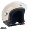 Casca open face pentru scuter - motocicleta (demi-jet) Max Helmets model DJ06 LS 7.9 (FLS) culoare: crem lucios (00X) &ndash; 100% MADE IN ITALY L1 (59cm)