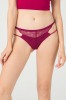 GS1168-81 Chilot tanga din material elastic cu dantela si decupaje pe laterale, M, Cottonhill