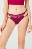 GS1168-81 Chilot tanga din material elastic cu dantela si decupaje pe laterale
