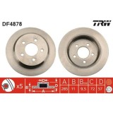 Set disc frana Jeep Grand Cherokee I (Zj Zg) 09.91-04.99, Wrangler I (Yj Sj) 08.86-08.96, Wrangler 2 (Tj) 08.96-12.08, Spate, 285X11mm, plin, TRW