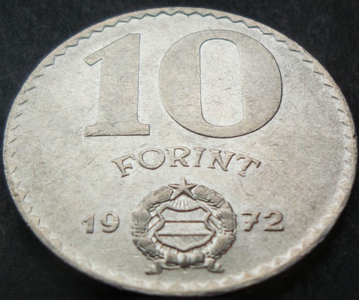 Moneda 10 FORINTI - RP UNGARA / UNGARIA, anul 1972 * cod 1501