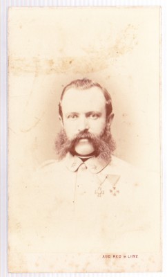 AMS# - FOTOGRAFIE/CDV AUG. RED. LINZ, OFITER AUSTRIAC, decoratii foto