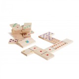 Joc Domino gigant din lemn,natur,+4 ani, BS Toys