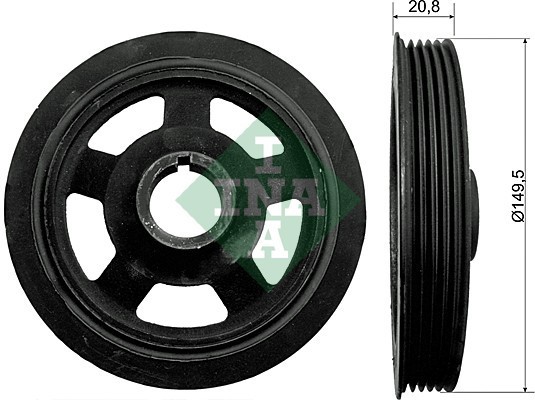 INA 544 0092 10 Fulie curea, arbore cotit