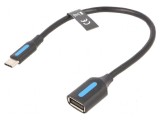 Cablu USB 2.0 A la C 0,15m negru, Vention