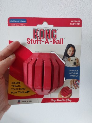 KONG Stuff-A-Ball Jucărie pentru c&amp;acirc;ini, &amp;Oslash; cca. 8 cm, nefolosit foto
