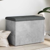 vidaXL Bancă de depozitare, gri beton, 62x42x45 cm, lemn prelucrat 835043