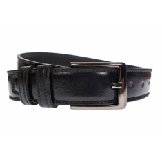 Curea barbati, casual, eleganta, din piele naturala, cusatura, Negru, latime 3.5cm - CK21N35