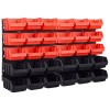 Set cutii depozitare 32 piese cu panouri de perete, roșu&amp;negru