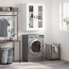 VidaXL Dulap cu montaj pe perete, alb extralucios, 69,5x34x90 cm 828454