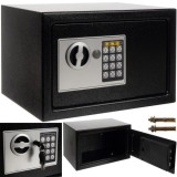 Seif electronic cu cod Malatec 10L, montaj pe perete, negru